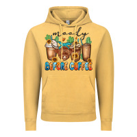 Vintage Mustard moody before coffee Vintage Hoodie - MaliasSmallBusiness