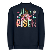 Navy he is risen Heavyweight Sweatshirt - Artiststas