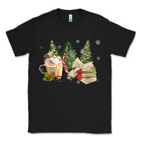 Black christmas coffee and book Classic Tee - MaliasSmallBusiness