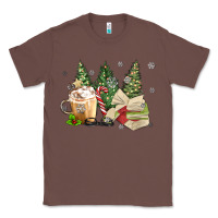 Chestnut christmas coffee and book Classic Tee - MaliasSmallBusiness