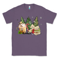 Lavender christmas coffee and book Classic Tee - MaliasSmallBusiness