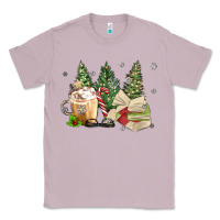 Lilac christmas coffee and book Classic Tee - MaliasSmallBusiness