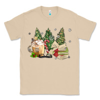 Mushroom christmas coffee and book Classic Tee - MaliasSmallBusiness