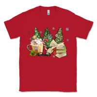 Red christmas coffee and book Classic Tee - MaliasSmallBusiness