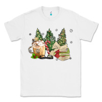 White christmas coffee and book Classic Tee - MaliasSmallBusiness