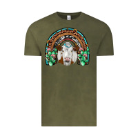 Vintage Olive simmental  rainbow Vintage Tee - JahusDesignShop