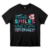 Black i create smile what is your superpower Heavy Core Tee - AdoDesignShop