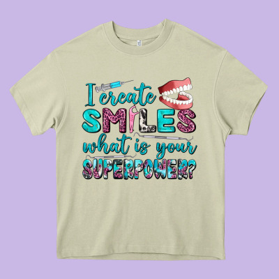 I Create Smile What Is Your Superpower Heavy Core Tee Designed By Adodesignshop