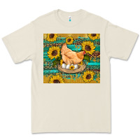 Bone western farm chicken coop animals sunflowers leopard turquoise wooden Premium Tee - Artiststas