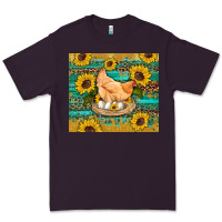 Plum western farm chicken coop animals sunflowers leopard turquoise wooden Premium Tee - Artiststas