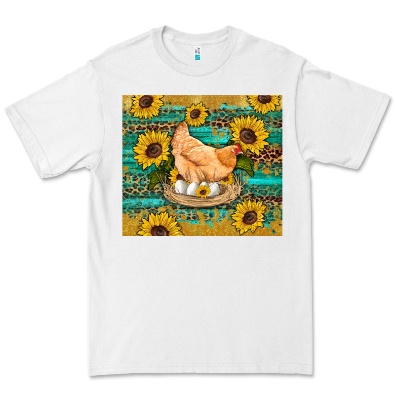 Western Farm Chicken Coop Animals Sunflowers Leopard Turquoise Wooden Premium Tee by Artiststas | Teevron
