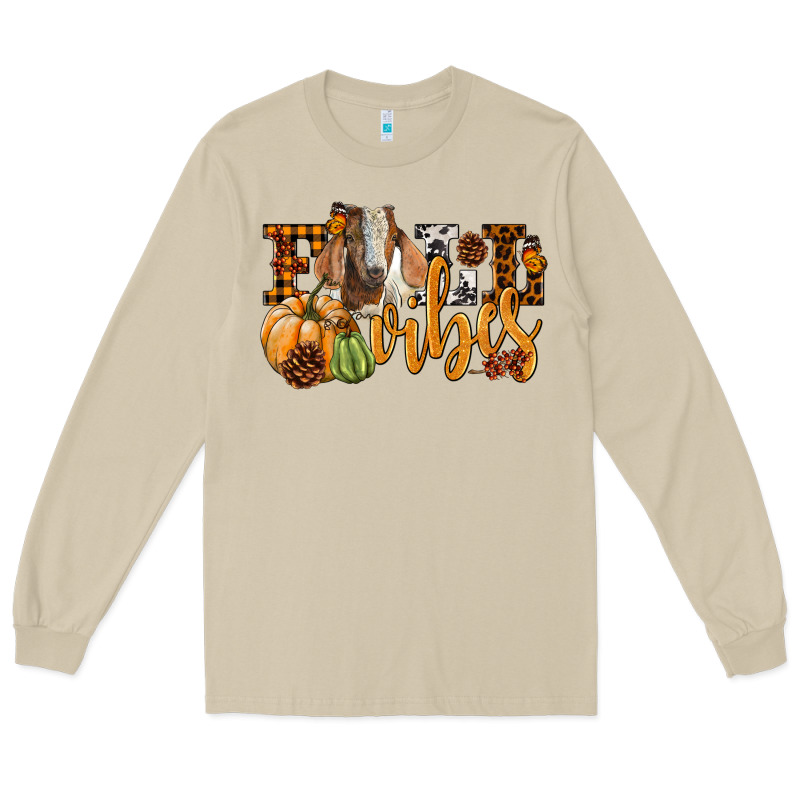 Fall Vibes Boer Goat Long Sleeve Tee by LillyAllenDesigns | Teevron