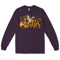 Plum Fall Vibes Boer Goat Long Sleeve Tee - LillyAllenDesigns