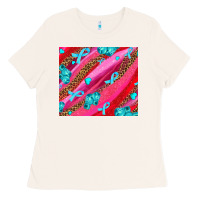 Bone cancer boxing gloves and cancer ribbon Ladies Tee - AdoDesignShop