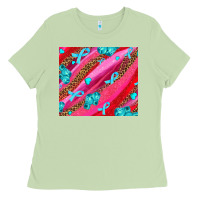 Matcha cancer boxing gloves and cancer ribbon Ladies Tee - AdoDesignShop