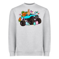 Heather Grey monster truck easter Heavyweight Sweatshirt - Artiststas