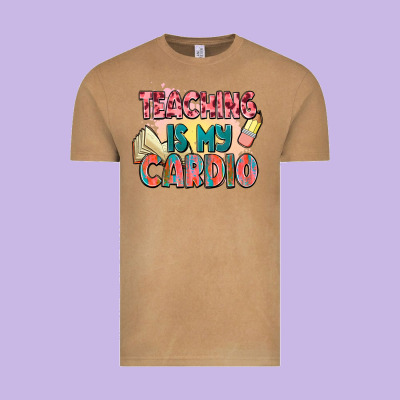 Teaching Is My Cardio Vintage Tee Designed By Nancycooperartshop