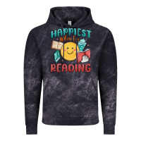 Cloud Black happiest when i'm reading Vintage Hoodie - MaliasSmallBusiness