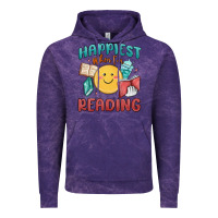 Cloud Purple happiest when i'm reading Vintage Hoodie - MaliasSmallBusiness