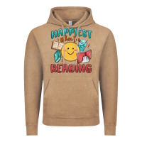 Vintage Coffee happiest when i'm reading Vintage Hoodie - MaliasSmallBusiness