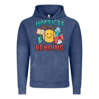 Vintage Denim happiest when i'm reading Vintage Hoodie - MaliasSmallBusiness