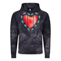 Cloud Black Gemstone Red Heart Vintage Hoodie - Jasminsmagicworld