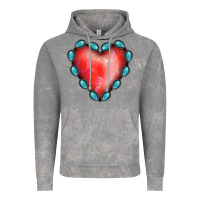 Cloud Rock Gemstone Red Heart Vintage Hoodie - Jasminsmagicworld