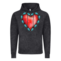 Vintage Black Gemstone Red Heart Vintage Hoodie - Jasminsmagicworld