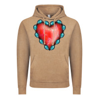 Vintage Coffee Gemstone Red Heart Vintage Hoodie - Jasminsmagicworld