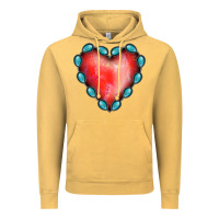 Gemstone Red Heart Vintage Hoodie | Teevron