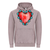 Vintage Zinc Gemstone Red Heart Vintage Hoodie - Jasminsmagicworld