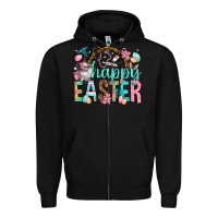 Black Happy Easter Nurse Easter Day Zipper Hoodie - HowdyJamesFarm