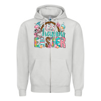 Dove Grey Happy Easter Nurse Easter Day Zipper Hoodie - HowdyJamesFarm