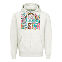 Oatmeal Heather Happy Easter Nurse Easter Day Zipper Hoodie - HowdyJamesFarm