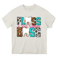 Cream floss boss Heavy Core Tee - AdoDesignShop