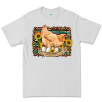 Dove Grey western farm chicken coop animals eggs sunflowers leopard serape woode Premium Tee - Artiststas