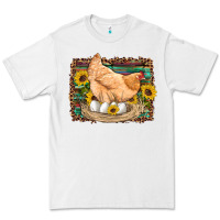 White western farm chicken coop animals eggs sunflowers leopard serape woode Premium Tee - Artiststas