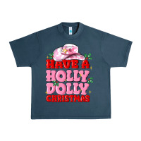 Midnight Navy have a holly dolly christmas Urban Heavy Tee - MaliasSmallBusiness