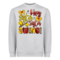 Heather Grey hey sister sister swing softball Heavyweight Sweatshirt - Artiststas
