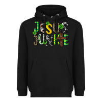 Black Jesus junkie St. Patrick's Heavyweight Hoodie - CowGirlArtShop