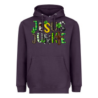 Plum Jesus junkie St. Patrick's Heavyweight Hoodie - CowGirlArtShop