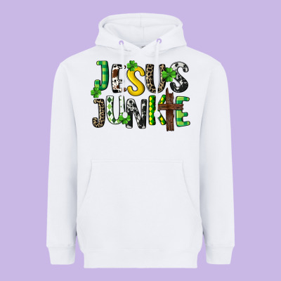 Jesus Junkie St. Patrick's Heavyweight Hoodie Designed By Cowgirlartshop