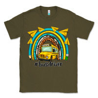 Army Green bus driver rainbow Classic Tee - NancyCooperArtShop