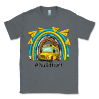 Charcoal Heather bus driver rainbow Classic Tee - NancyCooperArtShop