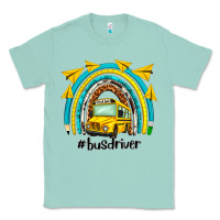 Seafoam bus driver rainbow Classic Tee - NancyCooperArtShop