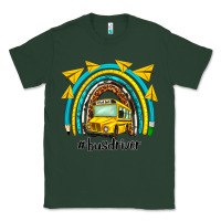 Sports Green bus driver rainbow Classic Tee - NancyCooperArtShop