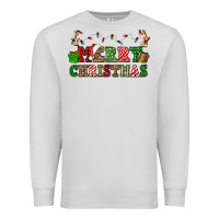Dove Grey merry christmas Premium Sweatshirt - OliviaCreatesArt