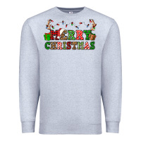 Heather Grey merry christmas Premium Sweatshirt - OliviaCreatesArt