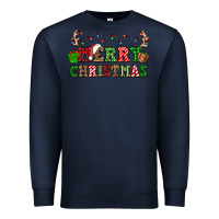 Navy merry christmas Premium Sweatshirt - OliviaCreatesArt
