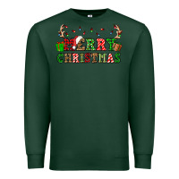 Sports Green merry christmas Premium Sweatshirt - OliviaCreatesArt